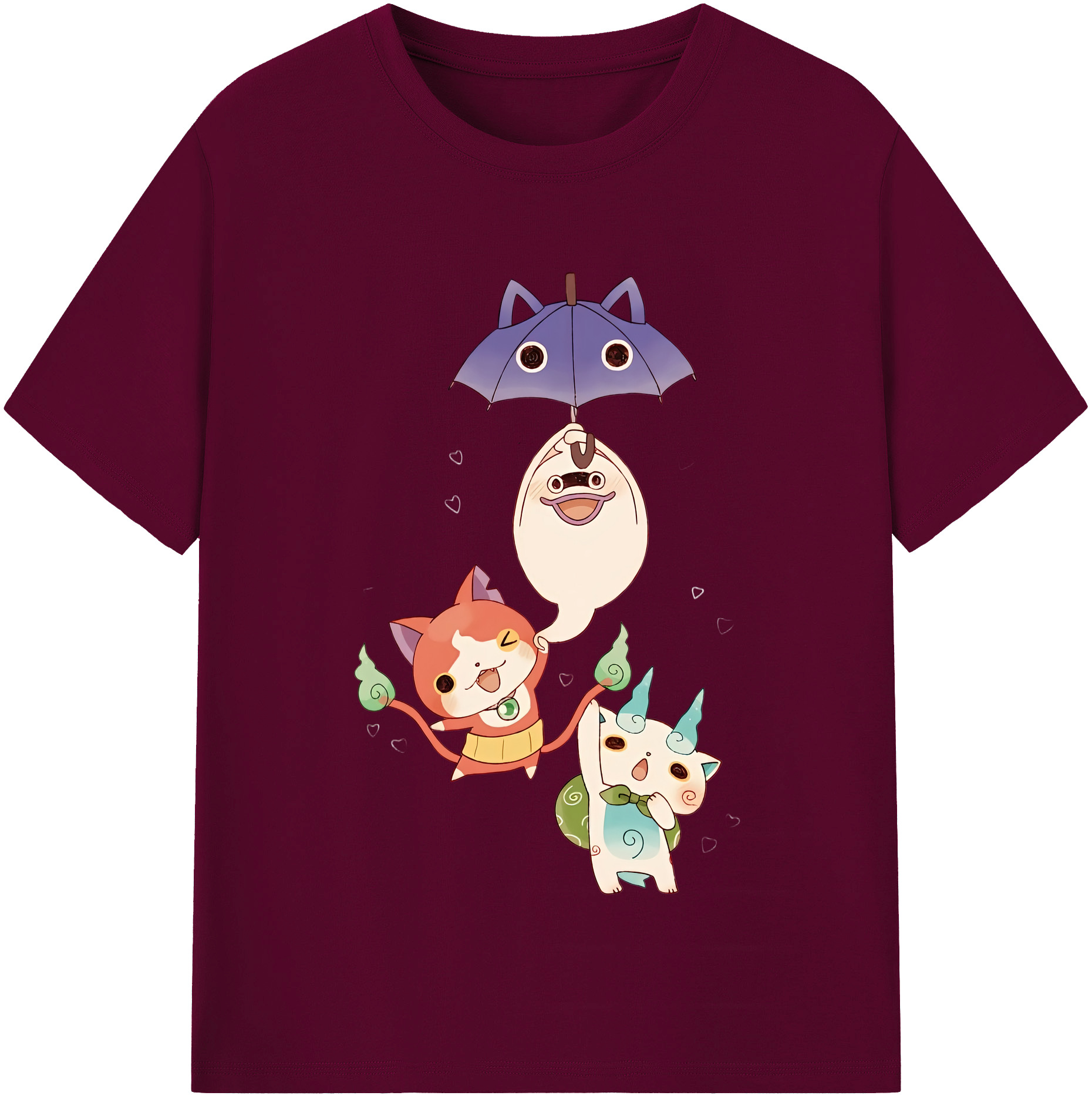 （画像用） 妖怪ウォッチ Yo-kai Watch レディースカジュアルプリントTシャツ（綿100％）